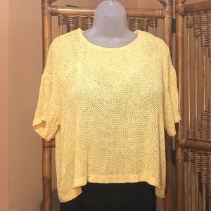 Yellow Knit Top - size Large